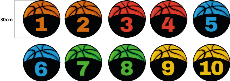 Basketbol antrenman paketi gençler pvc halı - TenStickers