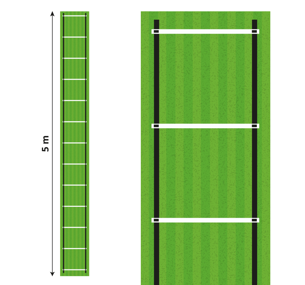 Hız eğitim merdiveni 5 metre gençler pvc halı - TenStickers