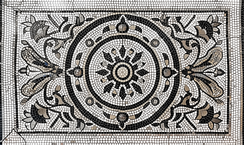 Art nouveau tasarımı yemek odasi pvc halı - TenStickers