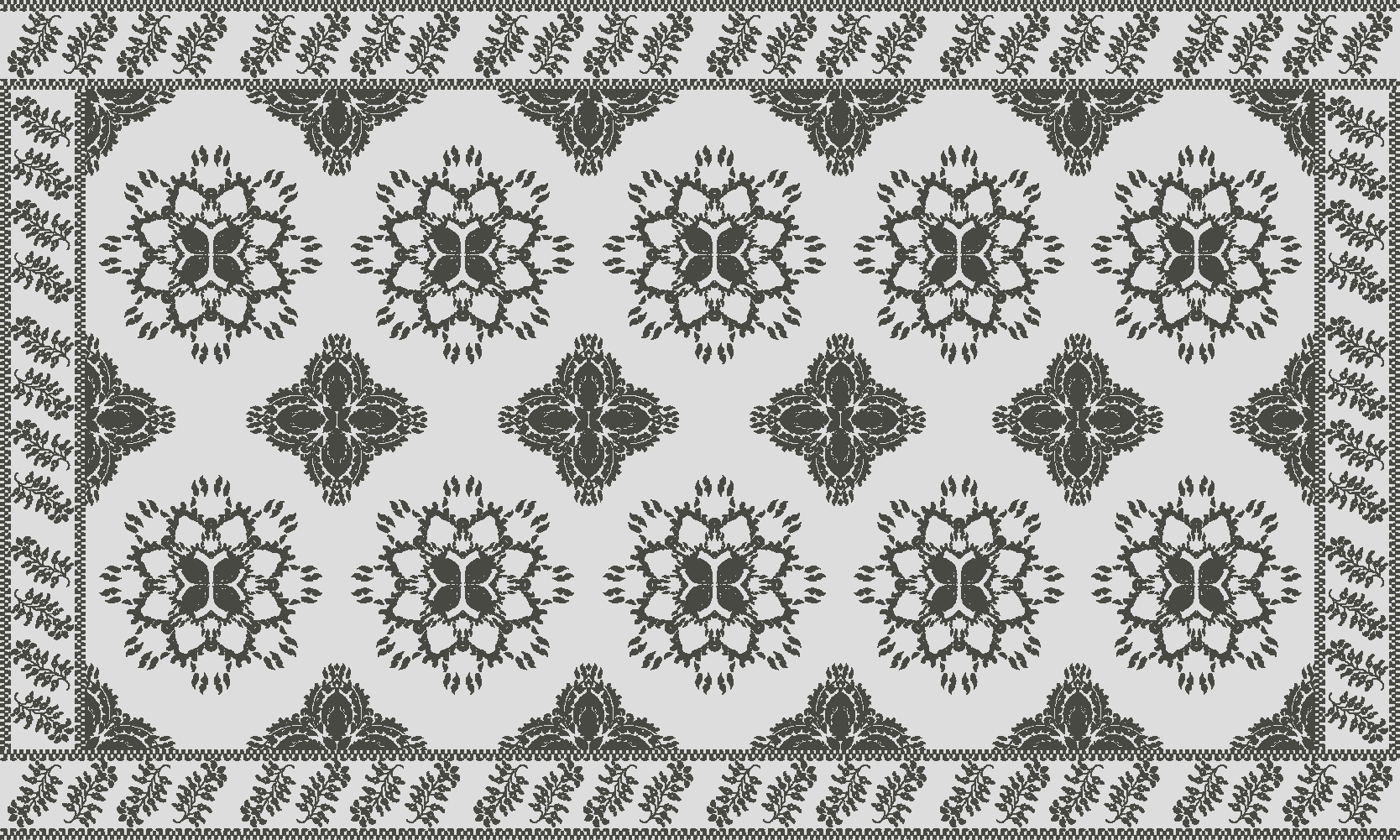 çiçek vintage tasarım yemek odasi pvc halı - TenStickers