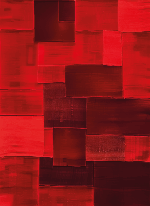 Yeniden oluşturulmuş desen kırmızı pvc halı - TenStickers