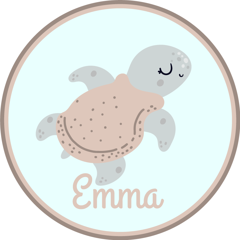 özelleştirilebilir kaplumbağa isimlerle pvc halı - TenStickers