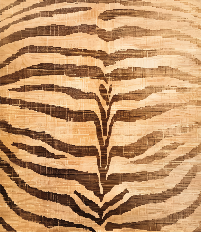 Kaplan çizgileri bej pvc halı - TenStickers