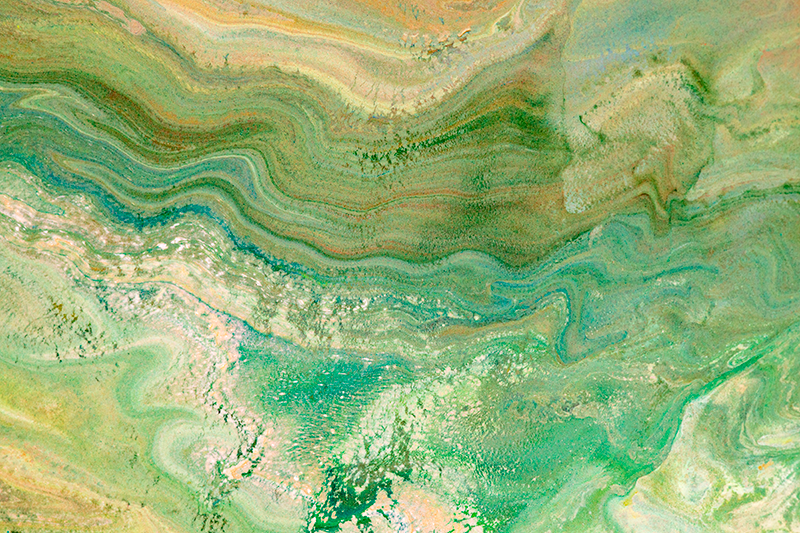 Yeşil ve bej renkleri Mermer vinil halı - TenStickers