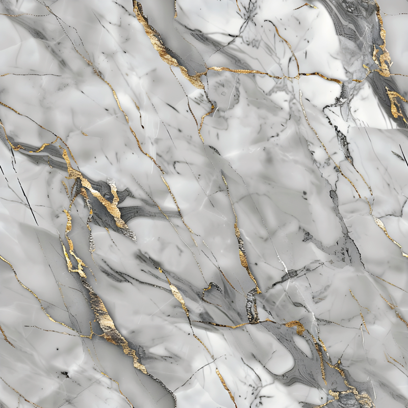 Gri ve altın Mermer vinil halı - TenStickers