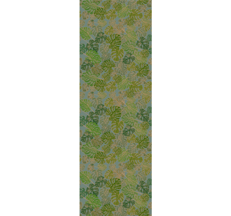 Monstera yeşil motif yaprak duvar kağıdı - TenStickers