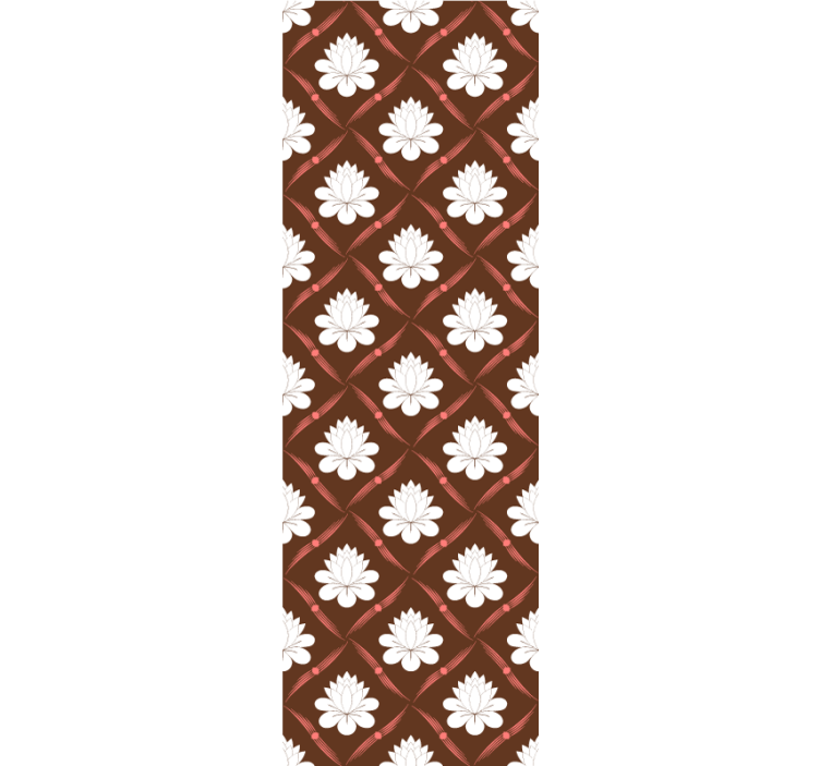 Lotus desen tasarımı çiçek süs duvar kağıdı - TenStickers