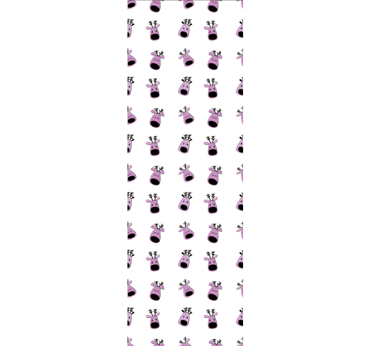 Mutlu ren geyiği yüzleri hayvan duvar kağıdı - TenStickers