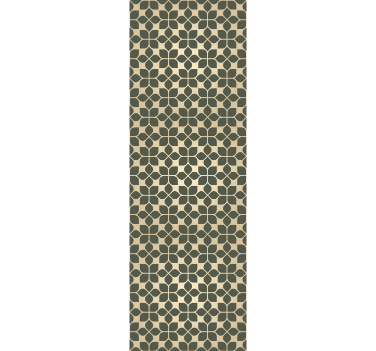 Geometrik çiçek stili yetişkin odası duvar kağıdı - TenStickers