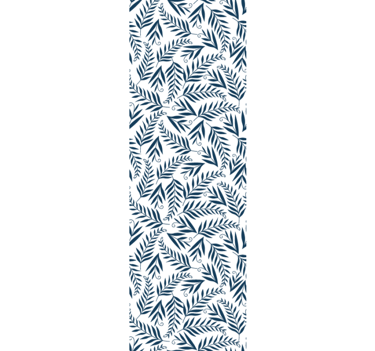 Gri botanik motif yaprak duvar kağıdı - TenStickers