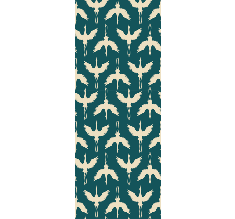 Zarif bej tasarımlar kuşlar duvar kağıdı - TenStickers