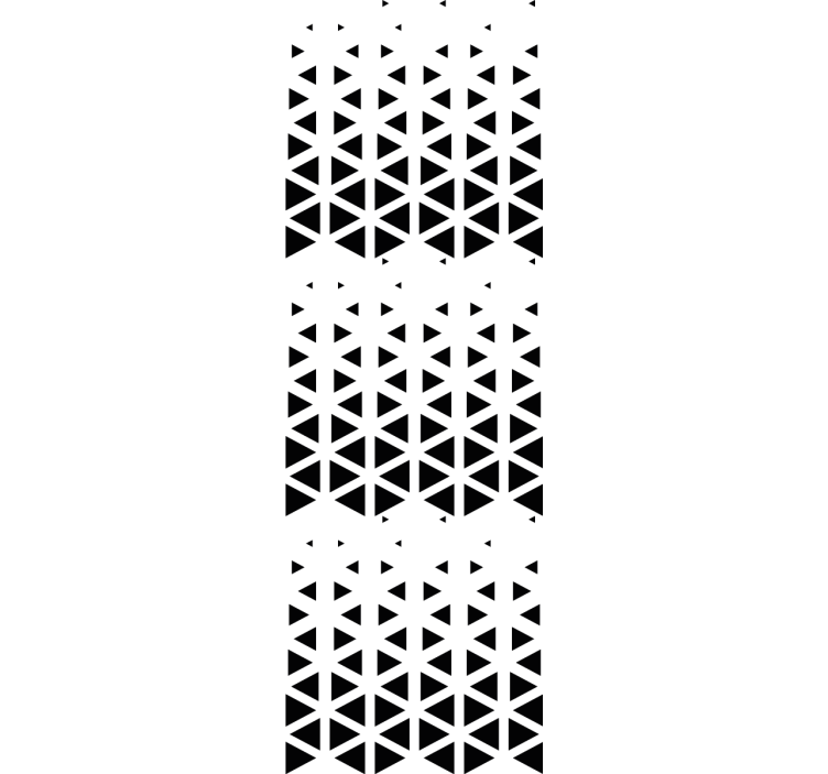 Siyah üçgen düzenlemesi geometrik duvar kağıdı - TenStickers