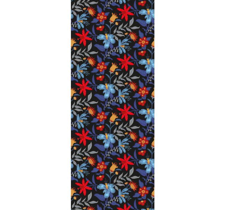 Çiçek desenli duvar kağıdı - canlı Çiçek armonisi - TenStickers