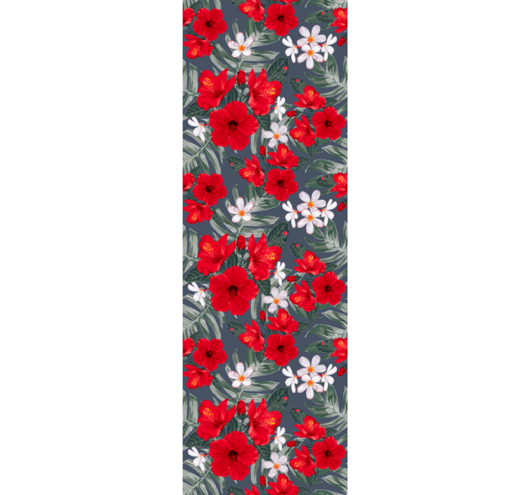 Çiçek desenli duvar kağıdı - canlı Çiçek görünümü - TenStickers