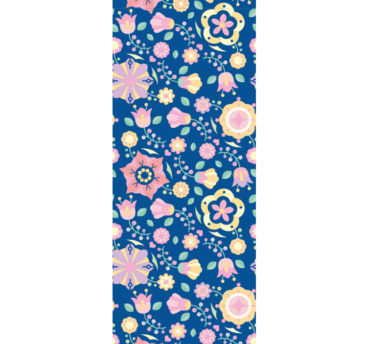 Çiçek desenli duvar kağıdı - Çiçek açan kompozisyon - TenStickers