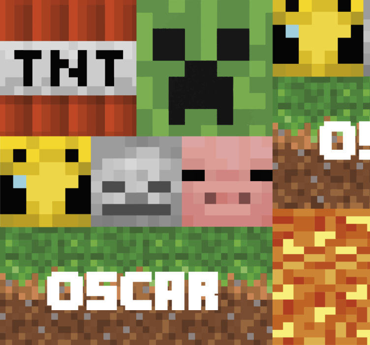 Oyun geometrik desen genç odası duvar kağıdı - TenStickers