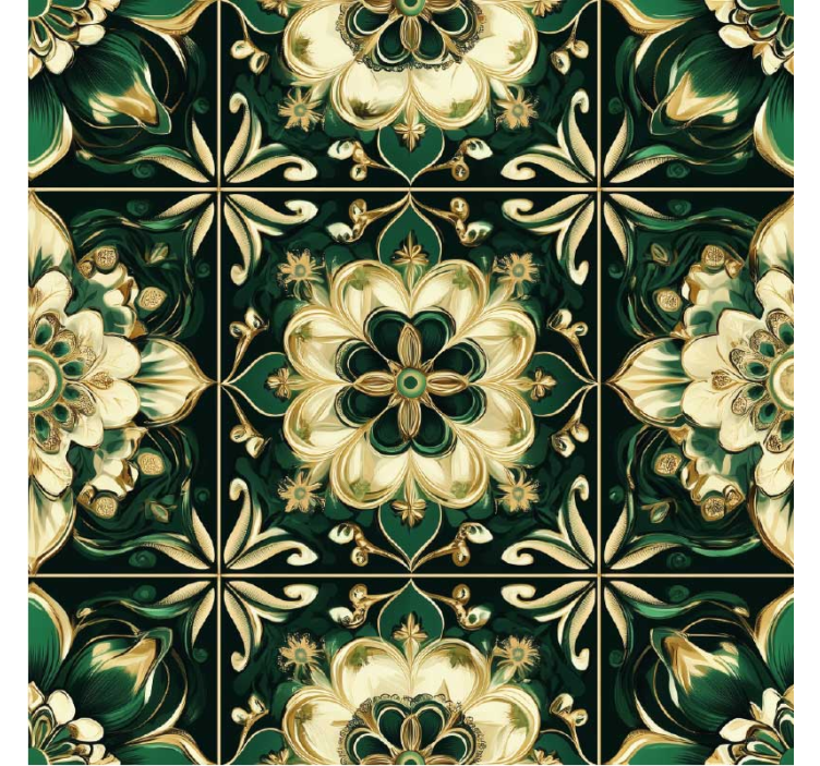 Botanik mozaik karolar mutfak duvar kağıdı - TenStickers