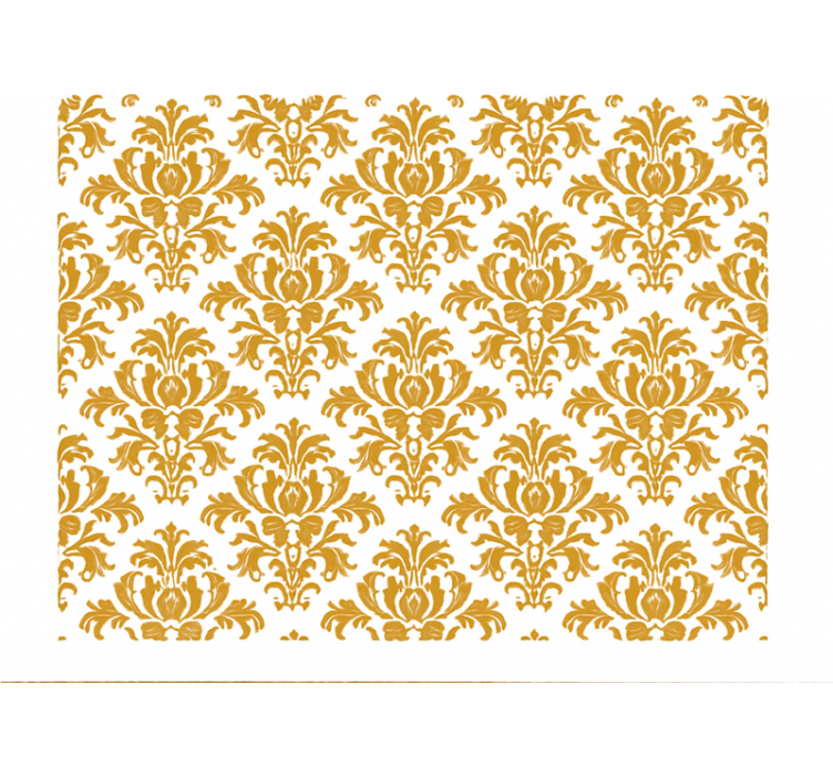 Barok damask deseni giriş duvar kağıdı - TenStickers