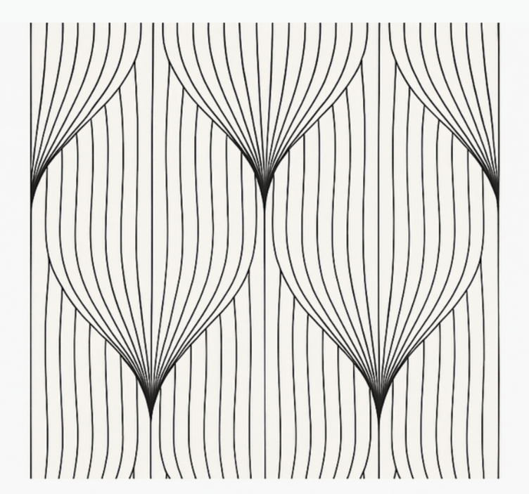 Simetrik dekoratif tüy yetişkin odası duvar kağıdı - TenStickers