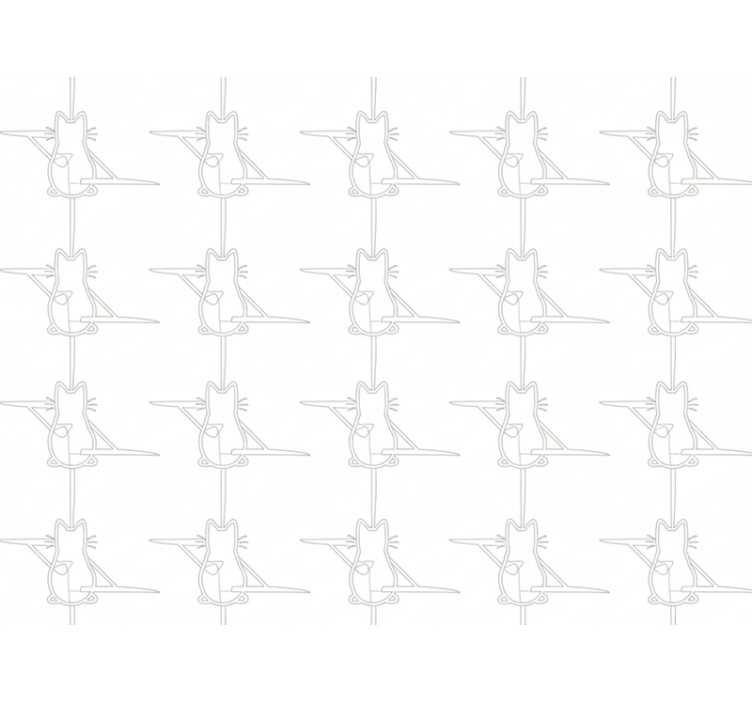 Kediler duvar kağıdı kedi konturlu - TenStickers