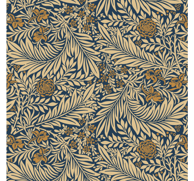 Oturma odası duvar kağıdı çiçekli vintage - TenStickers