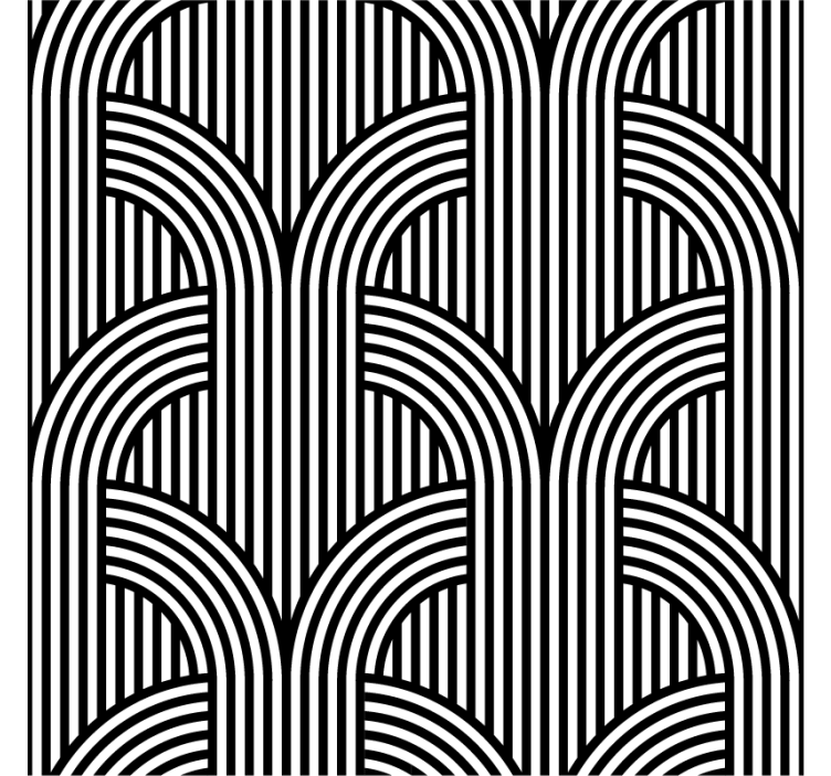 Duvar kağıdı süslemeleri siyah beyaz kemerler - TenStickers