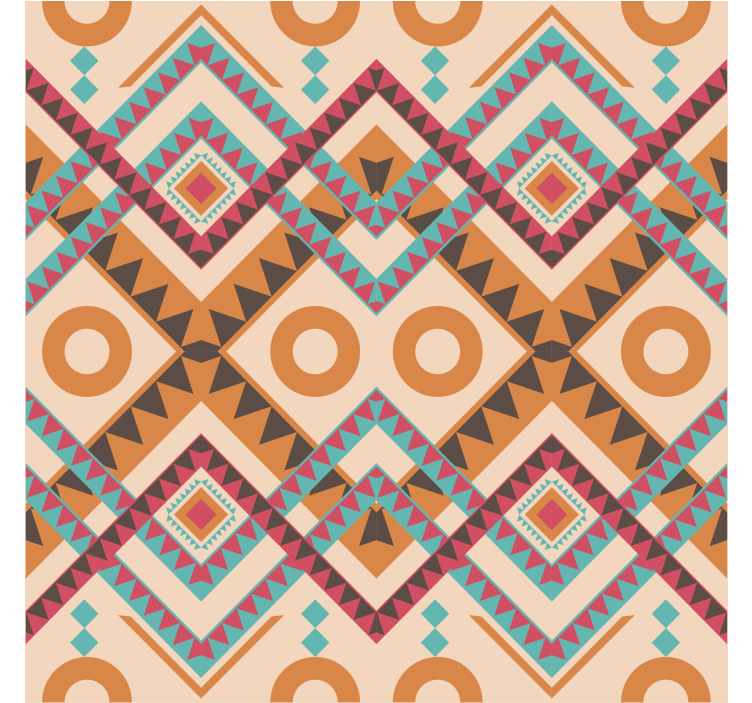 Oturma odası duvar kağıdı çok renkli elmas deseni - TenStickers