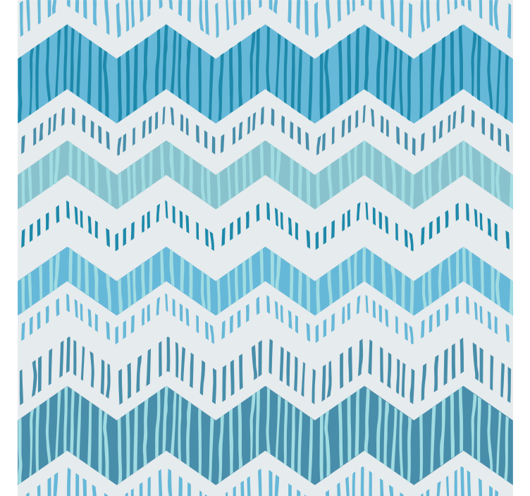 Mavi zigzag dokular ve desenler duvar kağıdı - TenStickers