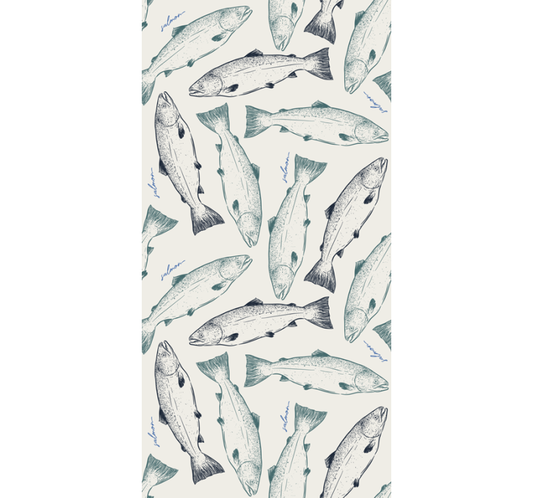 Hayvan duvar kağıdı somon balığı - TenStickers