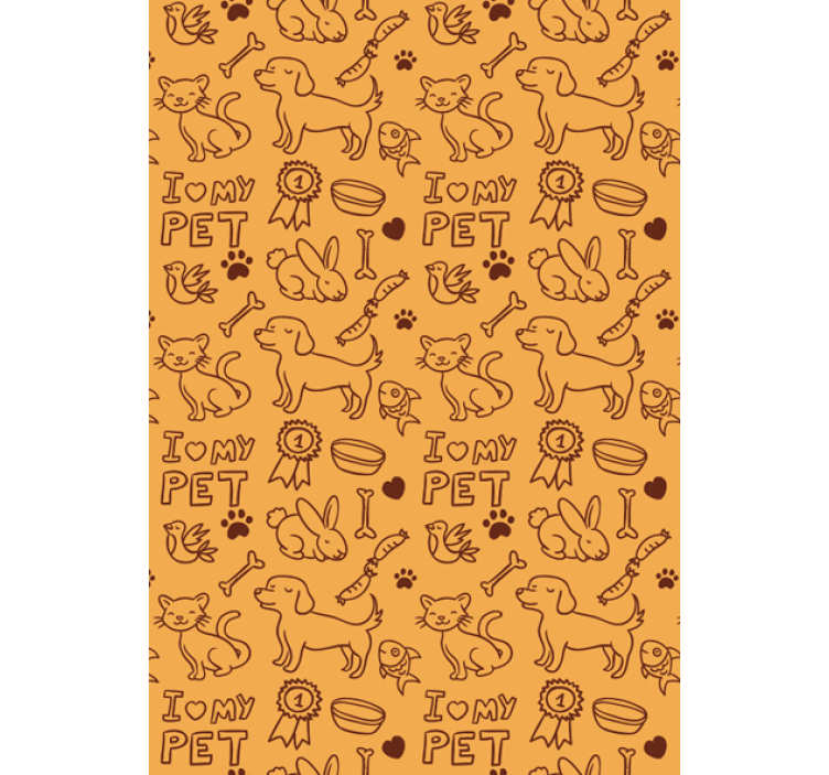 Hayvan duvar kağıdı evcil hayvanlarım - TenStickers