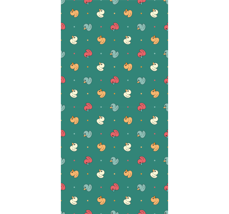 Hayvan duvar kağıdı çok renkli lastik ördekler - TenStickers