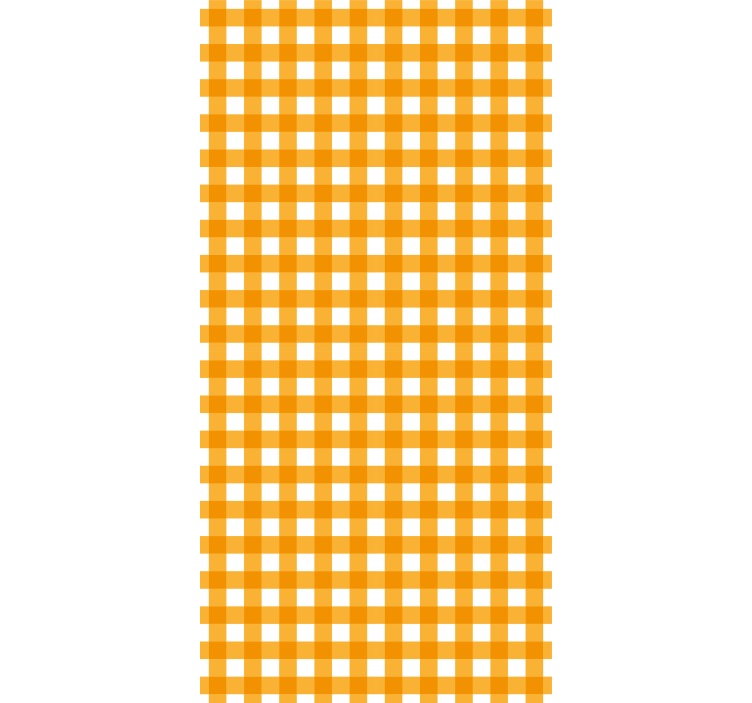 Koridor duvar kağıdı turuncu beyaz desenli kareler - TenStickers