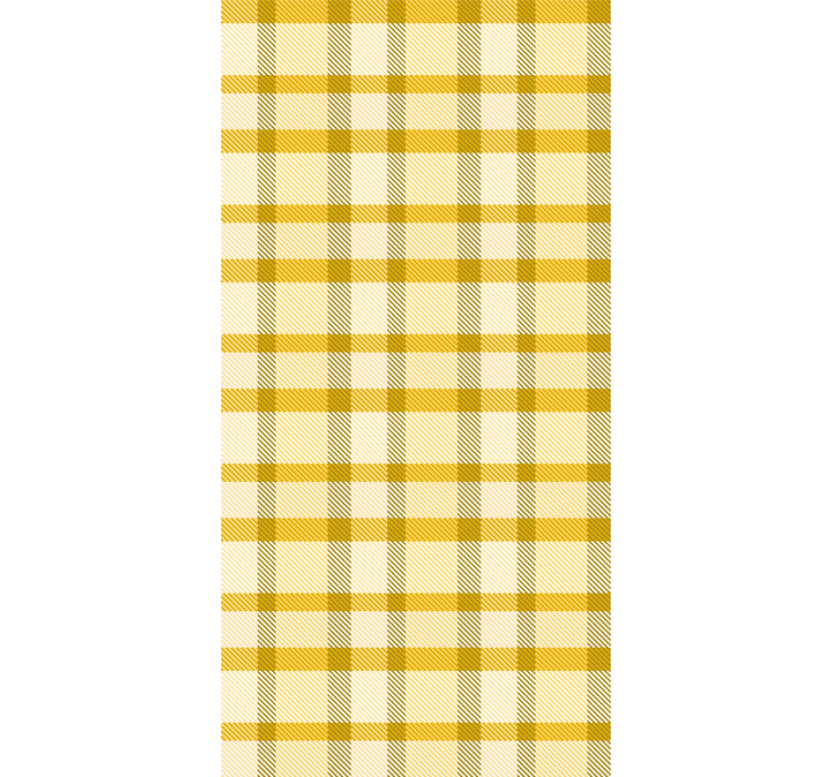 Koridor duvar kağıdı sarı beyaz desenli kareler - TenStickers