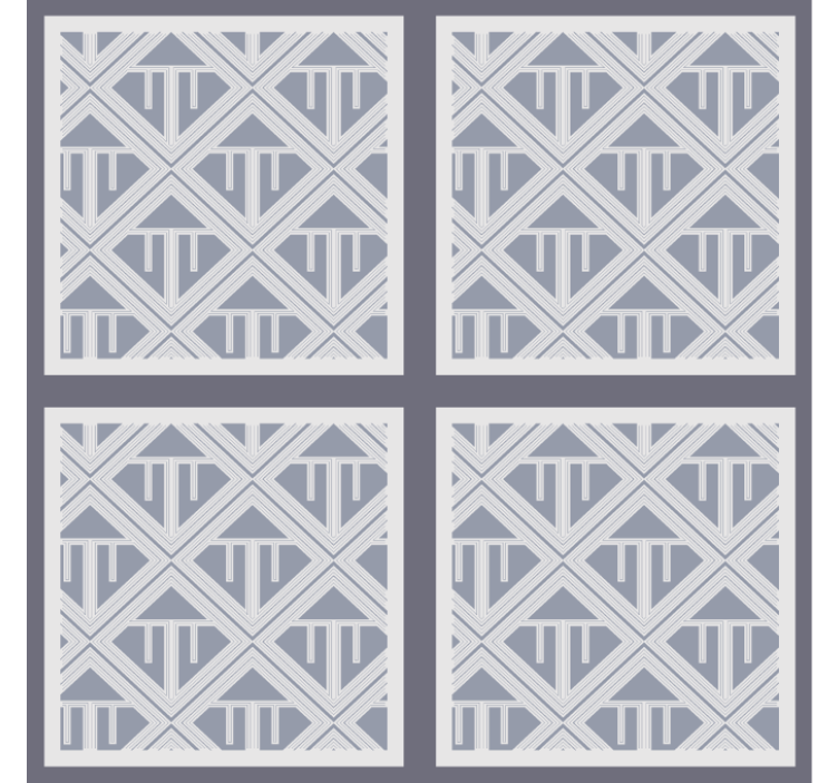 Yemek odası duvar kağıdı geometrik desen dizisi - TenStickers