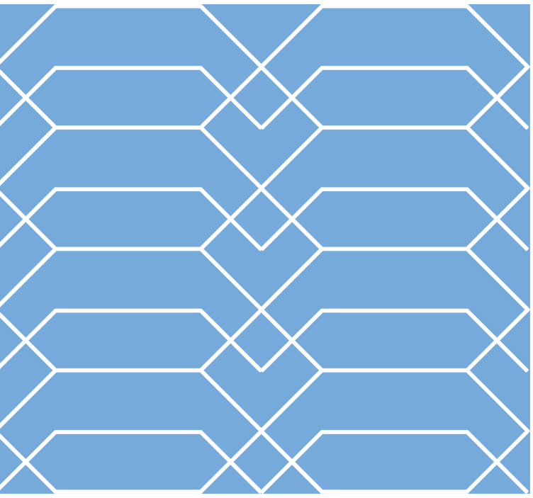 Geometrik duvar kağıdı mavi Çizgiler - TenStickers