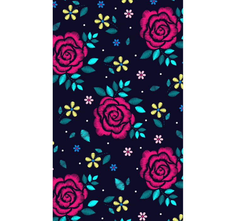Doğa duvar kağıdı karanlık güller - TenStickers