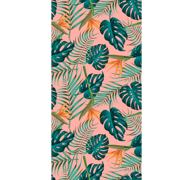 Doğa duvar kağıdı tropikal yaprak tasarımı - TenStickers