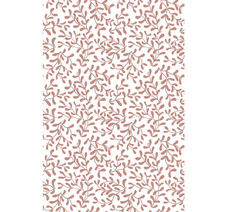 Doğa duvar kağıdı terrakota küçük yaprak deseni - TenStickers