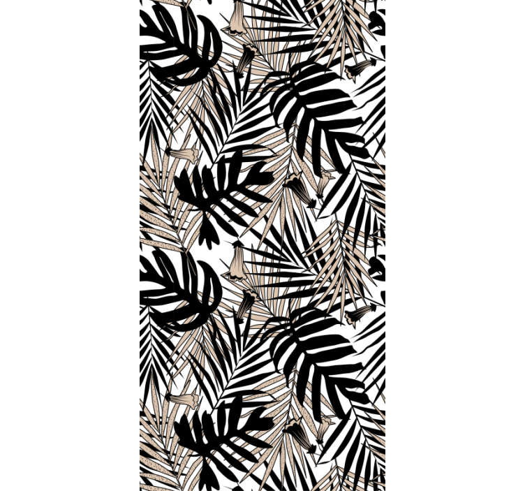 Doğa duvar kağıdı tropikal yaprak elemanı - TenStickers