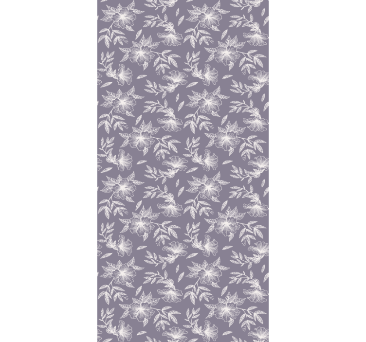 Lilac floral doku duvar kağıdı - TenStickers