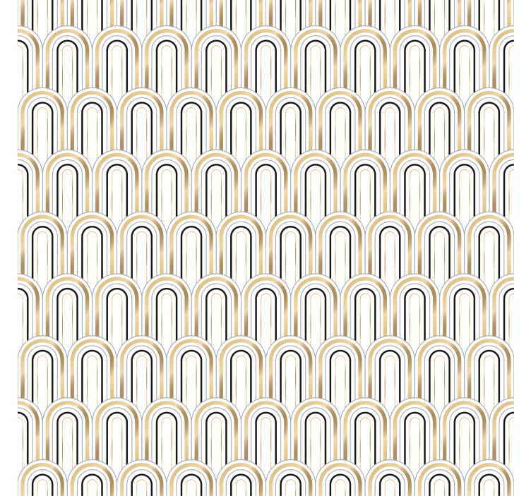 Geometrik duvar kağıdı art deco geometrik figürler - TenStickers