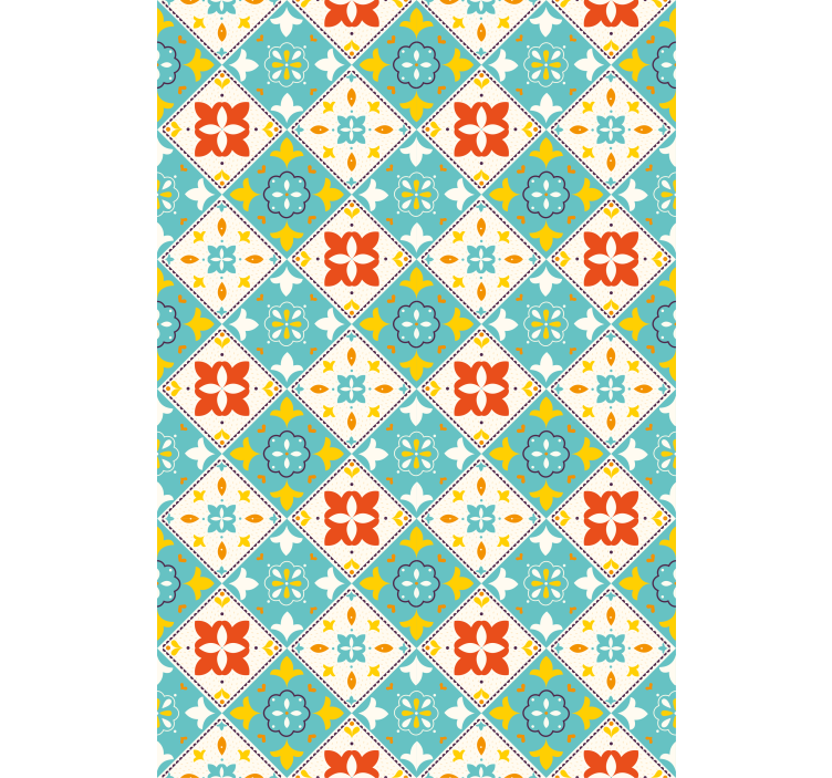 Banyo duvar kağıdı mavi ve bej karolar - TenStickers