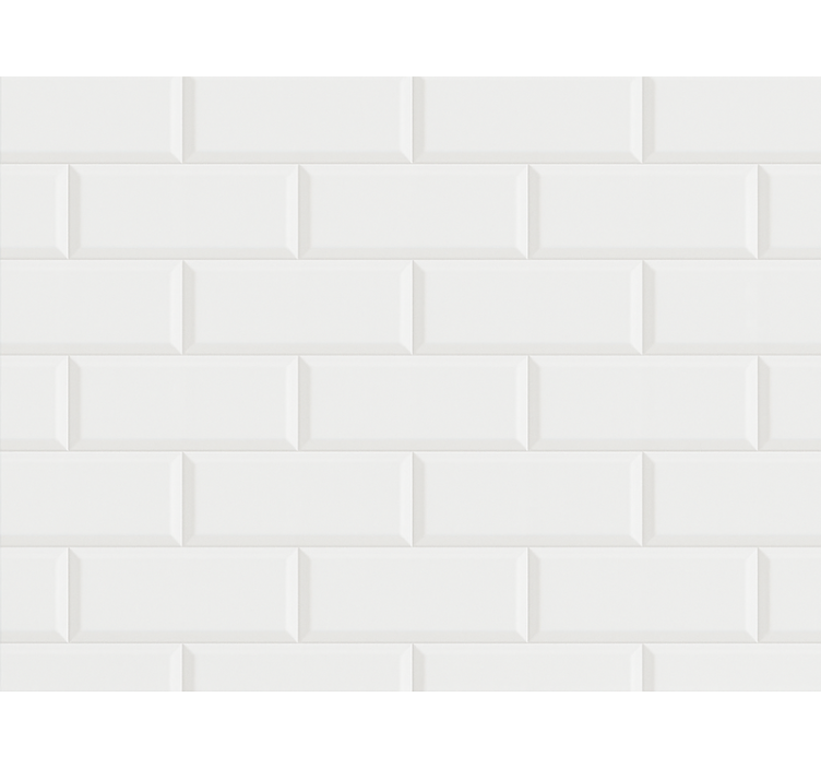 Banyo duvar kağıdı beyaz fayans deseni - TenStickers