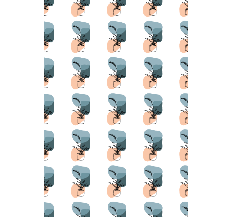 Çiçek desenli duvar kağıdı minimalist orkide tasarımı - TenStickers