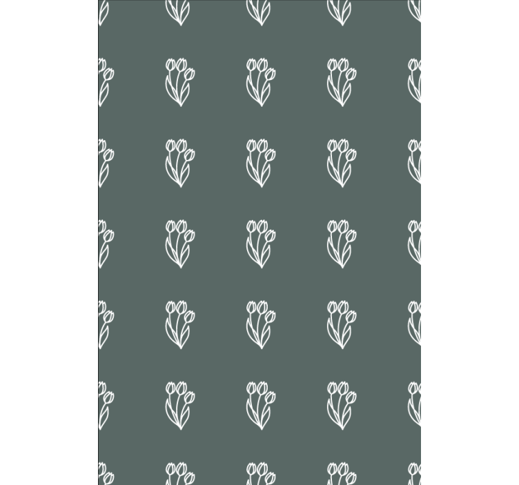 Çiçek desenli duvar kağıdı - Şirin lale tasarımı - TenStickers