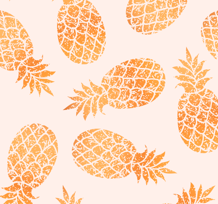 Duvar kağıdı altın ananas duvar kağıdı - TenStickers