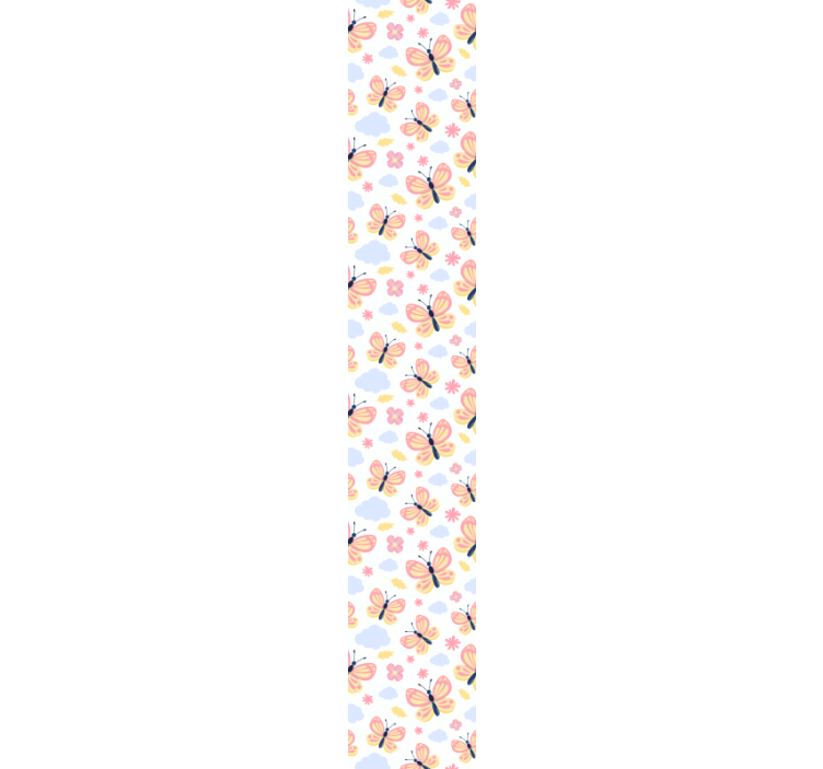 Beyaz zemin üzerine kelebekler duvar kağıdı - TenStickers