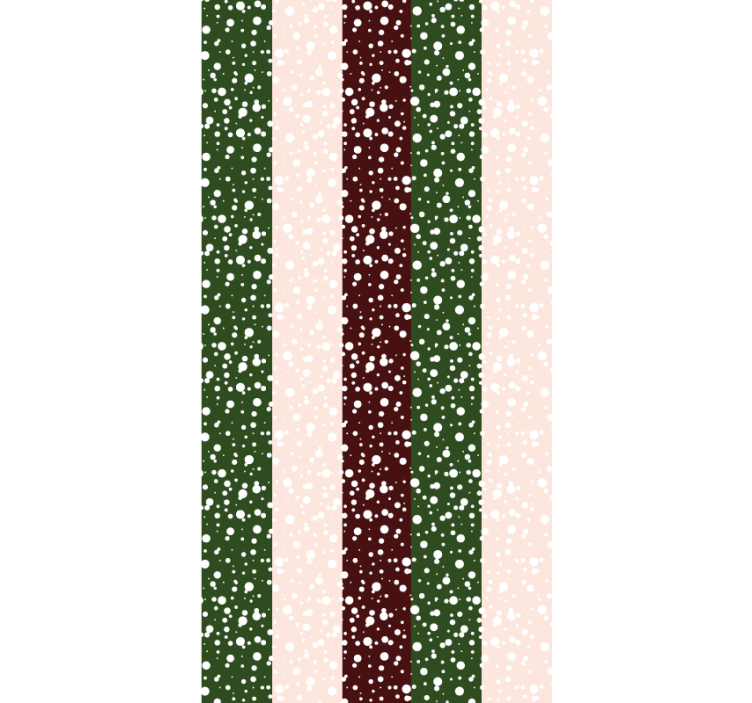 Kar dikey duvar kağıdı ile yeşil kırmızı çizgili - TenStickers