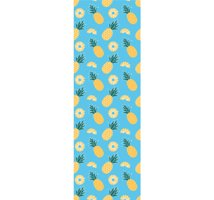 Tropikal ananas baskısı hayvan duvar kağıdı - TenStickers