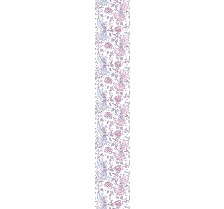 çiçekler ve hayvan desenleri duvar kağıdı - TenStickers